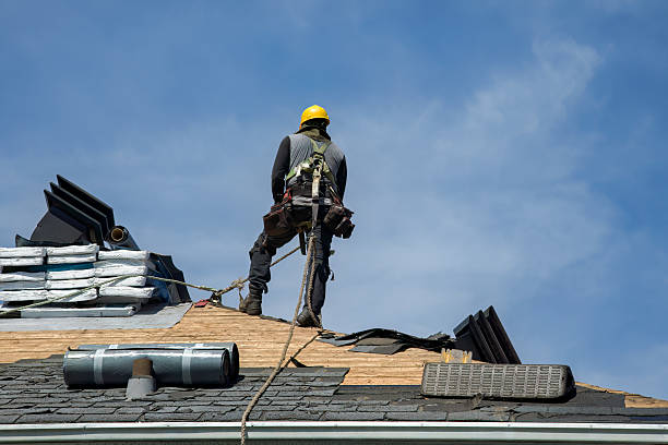 Professional Roof Replacement technician working in Bay City, TX